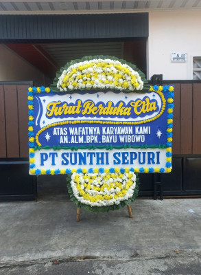 Papan Bunga Duka di Sindang Barang